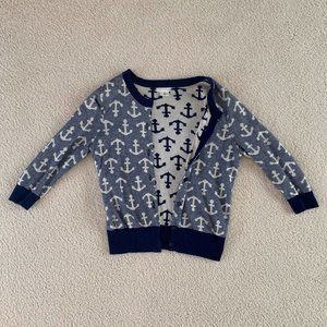 UO Nautical Anchor Print Cardigan